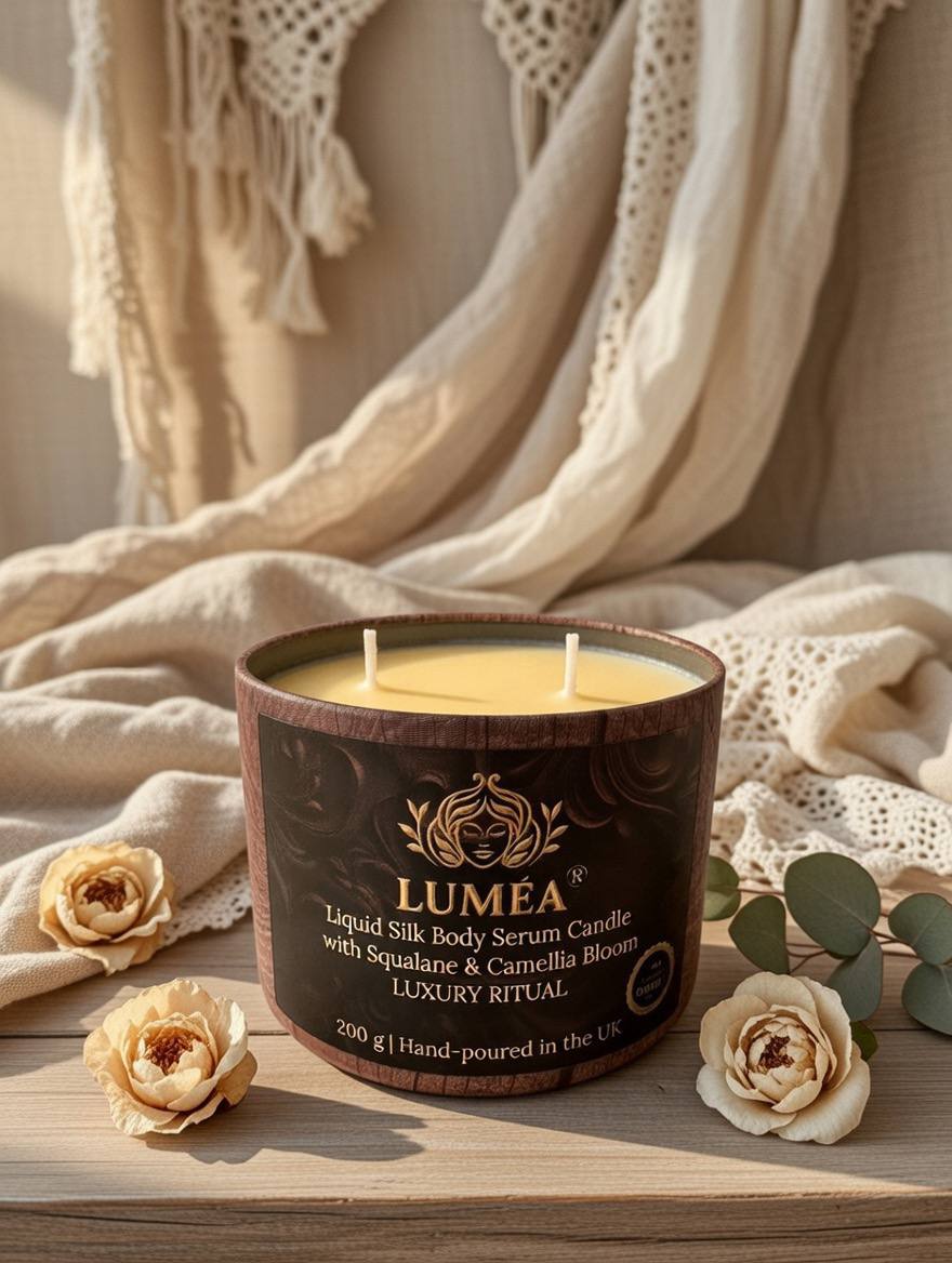  Bespoke massage candle gift set with handmade soap and scrub in luxury box